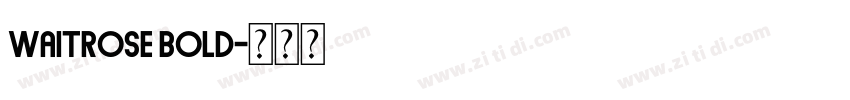 Waitrose Bold字体转换